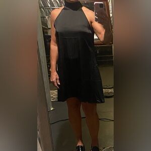 Satin black dress